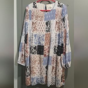 Aritzia Daydreamer Mini Dress size L (birch rose/soft iris colourway)